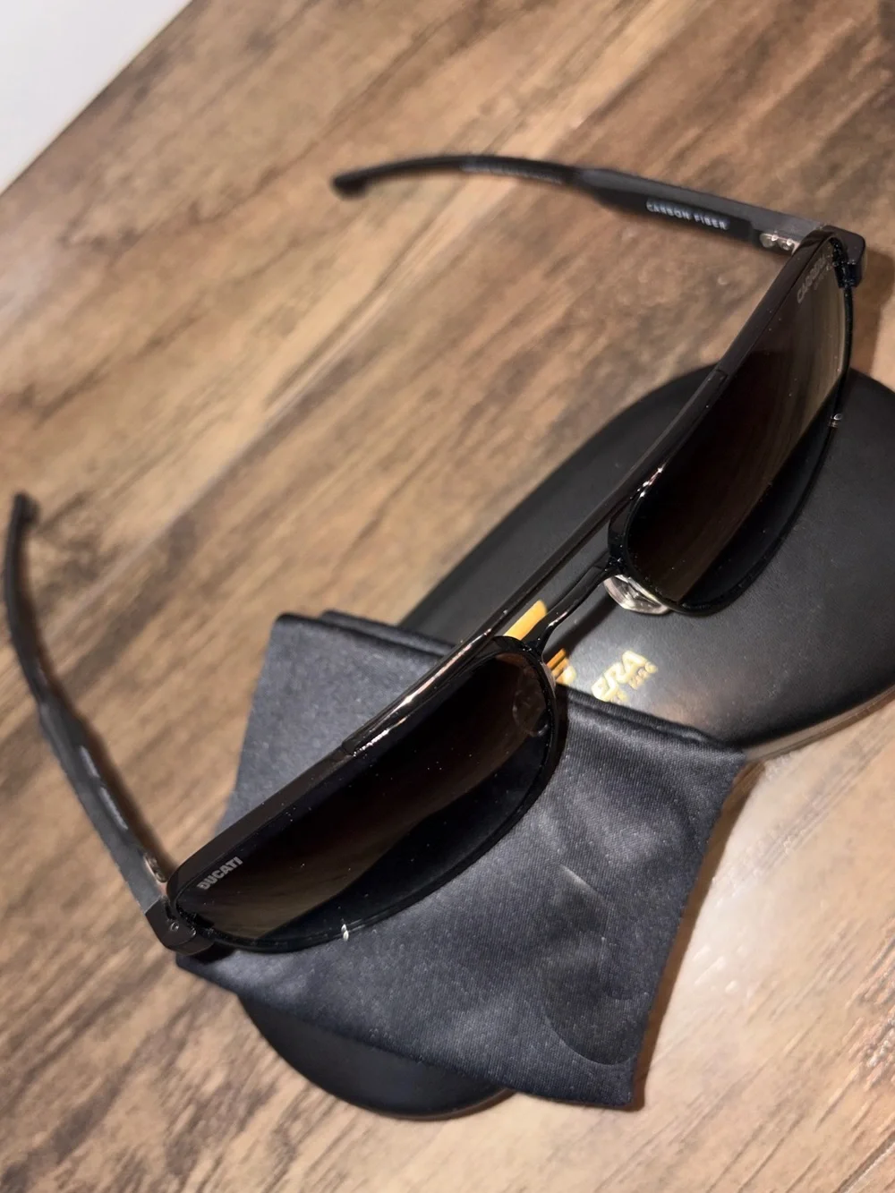 Carrera Ducati Black Metal Aviator Sunglasses